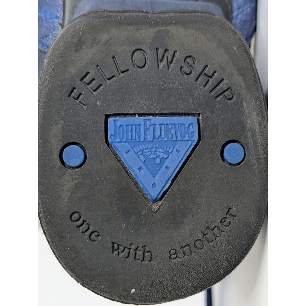 John Fluevog Erika Fellowship Oxford 9 Blue Two Tone Saddle Shoe Lace Low Heel - Picture 4 of 16